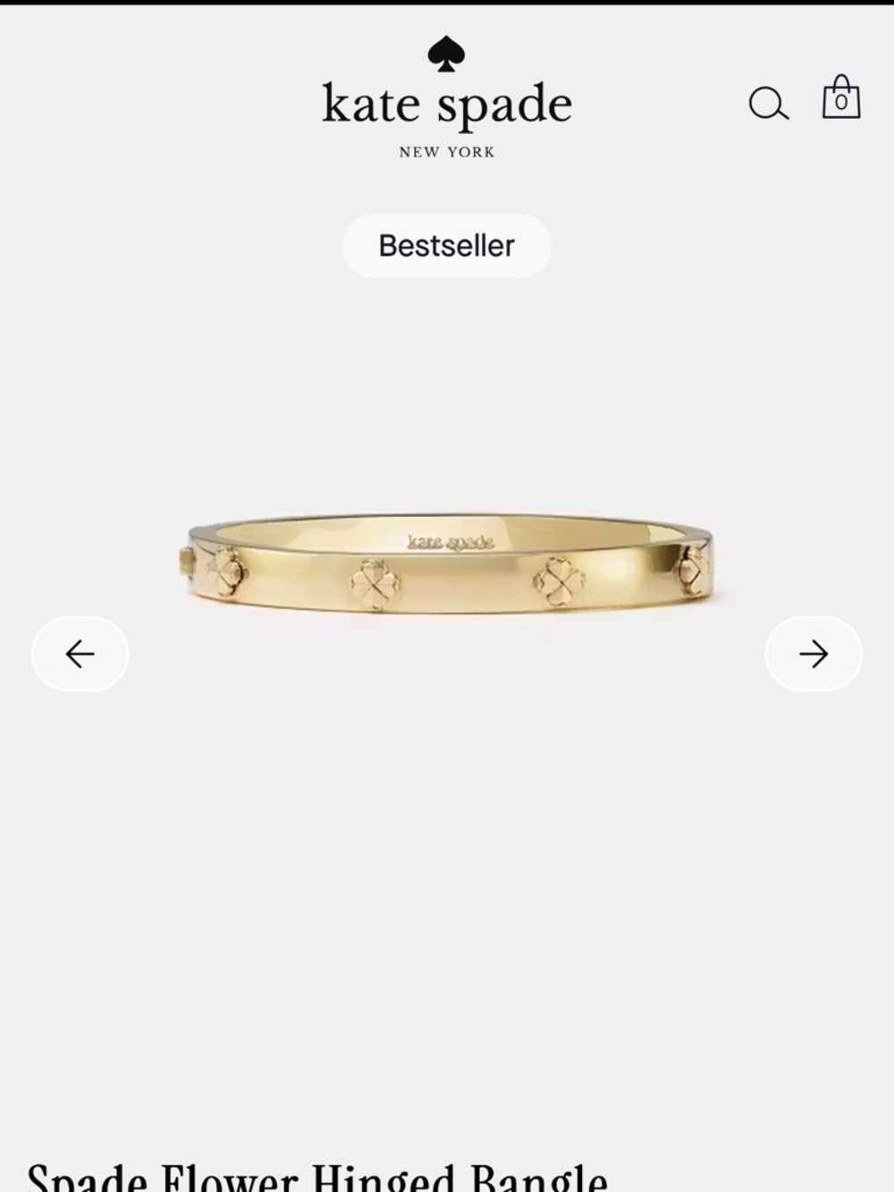 kate spade spade flower bangle